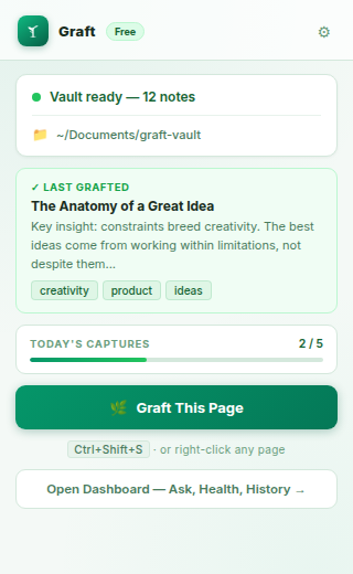 Graft popup — AI Knowledge Base